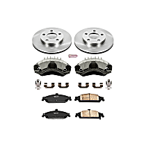 KCOE1551 Front Brake Disc and Caliper Kit, Natural Caliper, Ceramic, 5 Lugs, Z17 OE Replacement