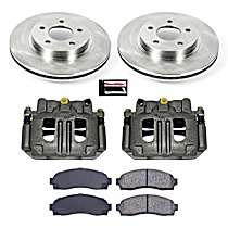 3-Piece Kit Front, Brake Disc and Caliper Kit, All Wheel Drive, Base, Natural Caliper, Ceramic, 5 Lugs, Z17 OE Replacement