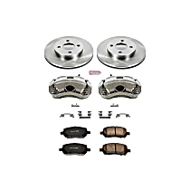KCOE1604 Front OE Stock Replacement Low-Dust Ceramic Brake Pad, Rotor and Caliper Kit