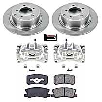 3-Piece Kit Rear, Brake Disc and Caliper Kit, Natural Caliper, Ceramic, 5 Lugs, Z17 OE Replacement