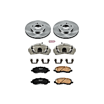 Front, Brake Disc and Caliper Kit, Natural Caliper, Ceramic, 5 Lugs, Z17 OE Replacement