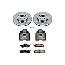 KCOE1692 Front Brake Disc and Caliper Kit, Natural Caliper, Ceramic, 5 Lugs, Z17 OE Replacement