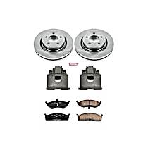 KCOE1700 Front Brake Disc and Caliper Kit, Natural Caliper, Ceramic, 5 Lugs, Z17 OE Replacement