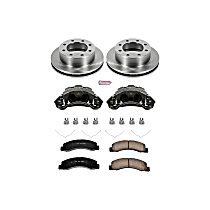 KCOE1905 Front OE Stock Replacement Low-Dust Ceramic Brake Pad, Rotor and Caliper Kit