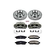 3-Piece Kit Front, Brake Disc and Caliper Kit, RWD, 6 Lug Models, Natural Caliper, Ceramic, 6 Lugs, Z17 OE Replacement