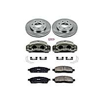 3-Piece Kit Front, Brake Disc and Caliper Kit, 4WD, 7 lug models, Natural Caliper, Ceramic, 7 Lugs, Z17 OE Replacement