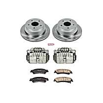 KCOE2003 Rear Brake Disc and Caliper Kit, Natural Caliper, Ceramic, 5 Lugs, Z17 OE Replacement