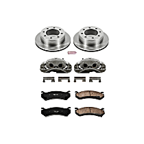 KCOE2041 Rear Brake Disc and Caliper Kit, Natural Caliper, Ceramic, 8 Lugs, Z17 OE Replacement