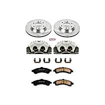 KCOE2057 Front Brake Disc and Caliper Kit, Natural Caliper, Ceramic, 6 Lugs, OE Replacement