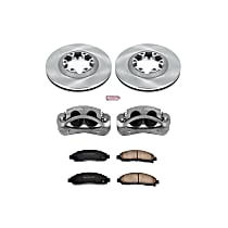 KCOE2066 Front Brake Disc and Caliper Kit, Natural Caliper, Ceramic, 6 Lugs, Z17 OE Replacement