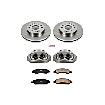 KCOE2069 Front Brake Disc and Caliper Kit, Natural Caliper, Ceramic, 6 Lugs, Z17 OE Replacement