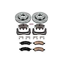 3-Piece Kit Front, Brake Disc and Caliper Kit, Natural Caliper, Ceramic, 6 Lugs, Z17 OE Replacement