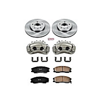 KCOE2090 Front OE Stock Replacement Low-Dust Ceramic Brake Pad, Rotor and Caliper Kit
