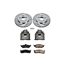 KCOE2140 Front Brake Disc and Caliper Kit, Natural Caliper, Ceramic, 5 Lugs, Z17 OE Replacement