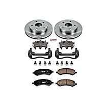 Front, Brake Disc and Caliper Kit, Rear Wheel Drive, Natural Caliper, Ceramic, 5 Lugs, Z17 OE Replacement