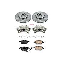KCOE2259A Front Brake Disc and Caliper Kit, Natural Caliper, Ceramic, 5 Lugs, Z17 OE Replacement
