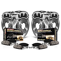 KCOE2291 Front and Rear Brake Disc and Caliper Kit, Natural Caliper, Ceramic, 5 Lugs, Z17 OE Replacement