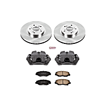 KCOE2302 Front OE Stock Replacement Low-Dust Ceramic Brake Pad, Rotor and Caliper Kit