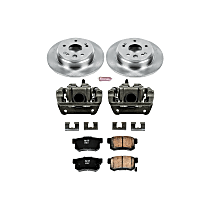 KCOE2308 Rear Brake Disc and Caliper Kit, Natural Caliper, Ceramic, 5 Lugs, Z17 OE Replacement