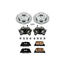 3-Piece Kit Rear, Brake Disc and Caliper Kit, Natural Caliper, Ceramic, 5 Lugs, Z17 OE Replacement