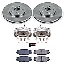 KCOE2406 Front Brake Disc and Caliper Kit, Natural Caliper, Ceramic, 5 Lugs, Z17 OE Replacement