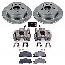 KCOE2418 Rear OE Stock Replacement Low-Dust Ceramic Brake Pad, Rotor and Caliper Kit