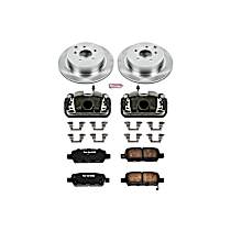 3-Piece Kit Rear, Brake Disc and Caliper Kit, Natural Caliper, Ceramic, 5 Lugs, OE Replacement