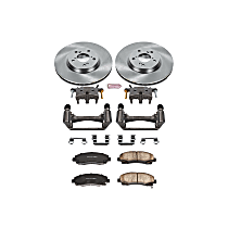 KCOE2429 Front OE Stock Replacement Low-Dust Ceramic Brake Pad, Rotor and Caliper Kit