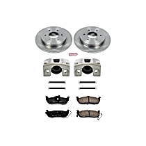 KCOE2445 Rear Brake Disc and Caliper Kit, Natural Caliper, Ceramic, 6 Lugs, Z17 OE Replacement