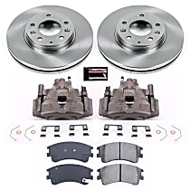 KCOE2448 Front Brake Disc and Caliper Kit, Natural Caliper, Ceramic, 5 Lugs, Z17 OE Replacement