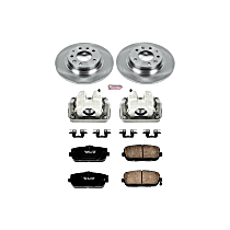 KCOE2451 Rear Brake Disc and Caliper Kit, Natural Caliper, Ceramic, 5 Lugs, Z17 OE Replacement