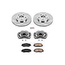 3-Piece Kit Front, Brake Disc and Caliper Kit, Models With 2 Rows Of Seats, Natural Caliper, Ceramic, 5 Lugs, Z17 OE Replacement