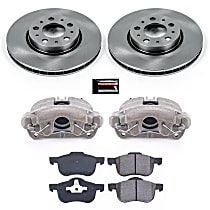 KCOE3004A Front OE Stock Replacement Low-Dust Ceramic Brake Pad, Rotor and Caliper Kit