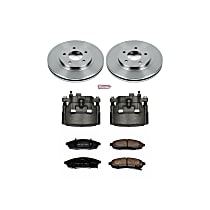 KCOE3018 Front Brake Disc and Caliper Kit, Natural Caliper, Ceramic, 5 Lugs, Z17 OE Replacement