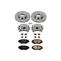 KCOE3026 Front Brake Disc and Caliper Kit, Natural Caliper, Ceramic, 5 Lugs, Z17 OE Replacement