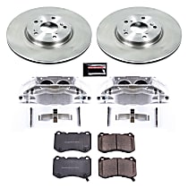 KCOE3029 Front Brake Disc and Caliper Kit, Natural Caliper, Ceramic, 5 Lugs, Z17 OE Replacement