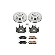 3-Piece Kit Front, Brake Disc and Caliper Kit, Natural Caliper, Ceramic, 5 Lugs, Z17 OE Replacement