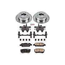 3-Piece Kit Rear, Brake Disc and Caliper Kit, Natural Caliper, Ceramic, 5 Lugs, Z17 OE Replacement