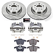 Rear, Brake Disc and Caliper Kit, All Wheel Drive, Natural Caliper, Ceramic, 5 Lugs, Z17 OE Replacement