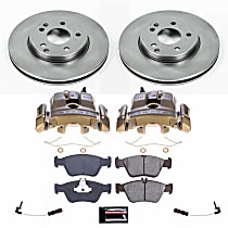 KCOE3047 Front Brake Disc and Caliper Kit, Natural Caliper, Ceramic, 5 Lugs, Z17 OE Replacement