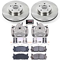KCOE3053 Front Brake Disc and Caliper Kit, Natural Caliper, Ceramic, 5 Lugs, Z17 OE Replacement