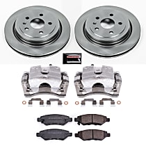 KCOE3072B Rear Brake Disc and Caliper Kit, Natural Caliper, Ceramic, 5 Lugs, Z17 OE Replacement