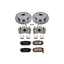 Rear, Brake Disc and Caliper Kit, Natural Caliper, Ceramic, 5 Lugs, Z17 OE Replacement