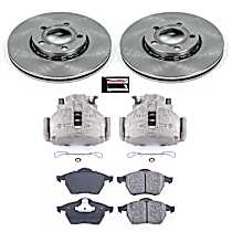 KCOE3103 Front Brake Disc and Caliper Kit, Natural Caliper, Ceramic, 5 Lugs, Z17 OE Replacement
