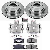 KCOE3119 Rear Brake Disc and Caliper Kit, Natural Caliper, Ceramic, 6 Lugs, Z17 OE Replacement
