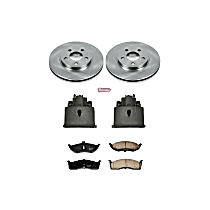 KCOE3143 Front Brake Disc and Caliper Kit, Natural Caliper, Ceramic, 5 Lugs, Z17 OE Replacement