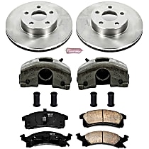 KCOE3156 Front Brake Disc and Caliper Kit, Natural Caliper, Ceramic, 5 Lugs, Z17 OE Replacement