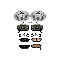 KCOE408 Rear Brake Disc and Caliper Kit, Natural Caliper, Ceramic, 4 Lugs, Z17 OE Replacement