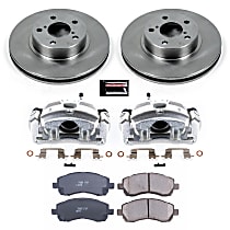KCOE445 Front OE Stock Replacement Low-Dust Ceramic Brake Pad, Rotor and Caliper Kit