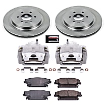 Rear, Brake Disc and Caliper Kit, Natural Caliper, Ceramic, 6 Lugs, Z17 OE Replacement